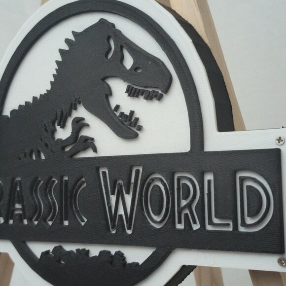 3D Printed Jurassic World RGB LED 8" x 6.5" Sign With Remote Control - Picture 9 of 13